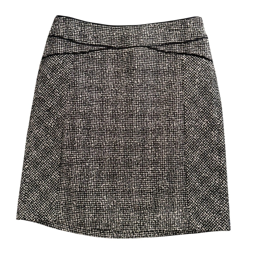 White House Black Market Skirt Womens 4 Tweed Mini A Line Academia Chic - Picture 2 of 8